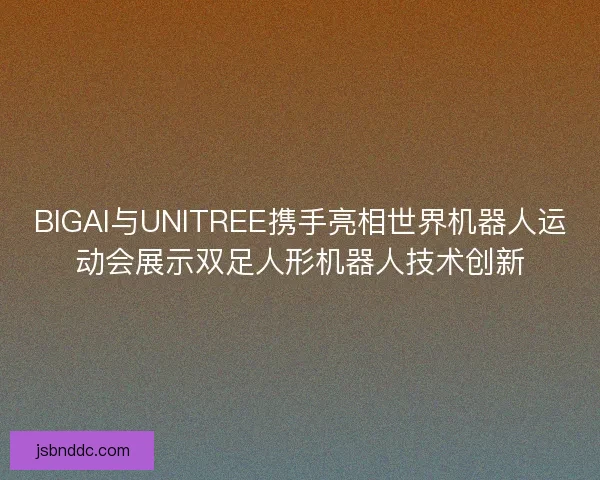 BIGAI与UNITREE携手亮相世界机器人运动会展示双足人形机器人技术创新
