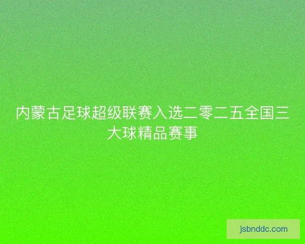 内蒙古足球超级联赛入选二零二五全国三大球精品赛事